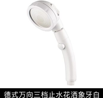 1Pc Duitsland Drie Generaties Van Universele Douche Hoge Druk Verstelbare Waterbesparende Douchekop Luxe Voor Thuis Hotel Spraye Porcelain wit