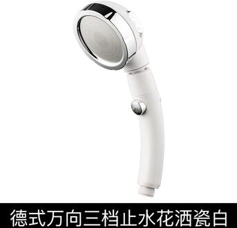 1Pc Duitsland Drie Generaties Van Universele Douche Hoge Druk Verstelbare Waterbesparende Douchekop Luxe Voor Thuis Hotel Spraye wit