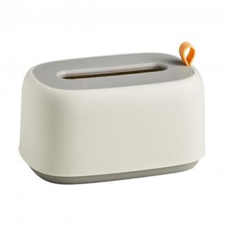 1Pc Duurzaam Automatische Voorjaar Wall Mount Desktop Thuis Keuken Woonkamer Tissue Opbergdoos Met Sticker Badkamer Accessoires wit