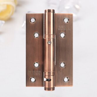 1Pc Duurzaam Zware Automatische Zelfsluitende Lente Scharnieren Roestvrij Stalen Deur Scharnier (Rood) zoals getoond