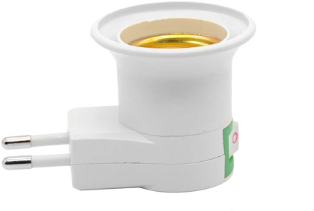 1pc E27 EU Round-Foot Socket Type + ON/OFF Mobile Lamp Holder Small Night Lamp Socket Bulb Adapter Converter