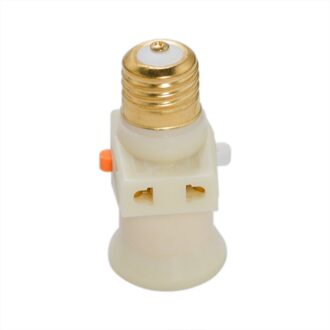 1Pc E27 Socket Zuiver Koperen Kroonluchter Plafond Vintage Schakelaar Lamp Converter