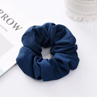 1Pc Effen Kleur Chiffon Elastische Haar Banden Voor Meisjes Vrouwen Haar Touw Ringen Scrunchies Paardenstaart Houder Roze Zwart Haar accessoires Blauw