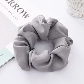 1Pc Effen Kleur Chiffon Elastische Haar Banden Voor Meisjes Vrouwen Haar Touw Ringen Scrunchies Paardenstaart Houder Roze Zwart Haar accessoires Grijs