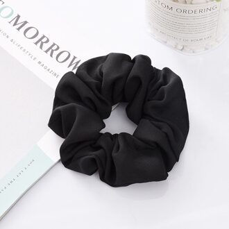 1Pc Effen Kleur Chiffon Elastische Haar Banden Voor Meisjes Vrouwen Haar Touw Ringen Scrunchies Paardenstaart Houder Roze Zwart Haar accessoires