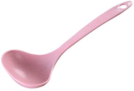 1Pc Effen Kleur Keuken Lepel Creatieve Tarwe Stro Lange Handvat Lepel Koken Pollepel Voor Soep Pap Koken Servies 3