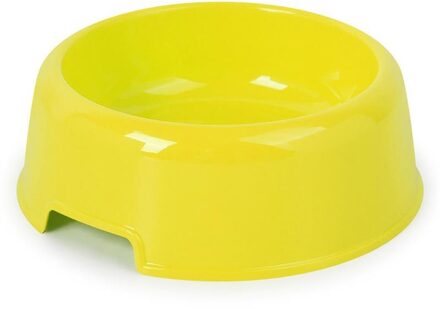 1Pc Effen Kleur Pet Bowls Candy-kleurige Lichtgewicht Plastic Enkele Kom Kleine Hond Kat Huisdier Kom huisdier Voeden Benodigdheden geel