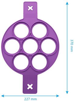 1Pc Eierkoker Pannenkoek Maker Mold Ei Shaper Omelet Anti-aanbak Koken Tool Flip Eieren Ring Mold Keuken Gadgets Accessoires paars