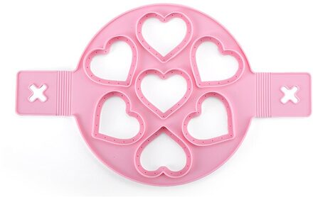 1Pc Eierkoker Pannenkoek Maker Mold Ei Shaper Omelet Anti-aanbak Koken Tool Flip Eieren Ring Mold Keuken Gadgets Accessoires roze