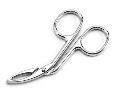 1Pc Elleboog Schaar Pincet Tang Wenkbrauw Pincet Haar Beauty Schuine Puller Extension Eye Makeup Tools Accessoires zilver