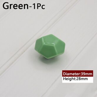 1Pc Enkele Gat Kledingkast Lade Trekt Deurklink Keramiek Kabinet Knop Met Schroef Meubilair Hardware