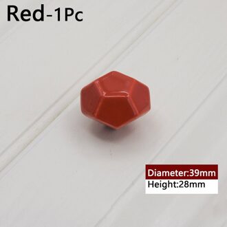 1Pc Enkele Gat Kledingkast Lade Trekt Deurklink Keramiek Kabinet Knop Met Schroef Meubilair Hardware