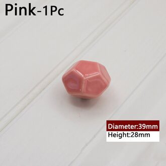 1Pc Enkele Gat Kledingkast Lade Trekt Deurklink Keramiek Kabinet Knop Met Schroef Meubilair Hardware