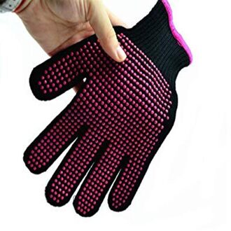 1Pc Enkele Vinger Handschoen Hittebestendige Stijltang Perm Curling Kappers Thermische Styling Handschoenen Haarverzorging Styling Tool nee.1 1stk rood