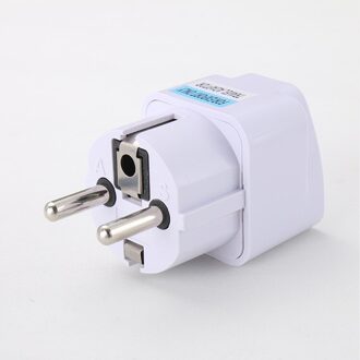 1Pc Eu Plug Adapter Ac 250V 10A Eu Power Universele Ons Conversie Europa Stekker Converter Socket Reizen stopcontact Adapter EU 1stk