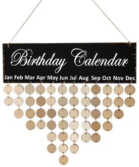 1Pc Familie Verjaardag Board Plaque Diy Opknoping Houten Verjaardag Herinnering Kalender Mode Opknoping Teken Hout Diy Kalender # y10