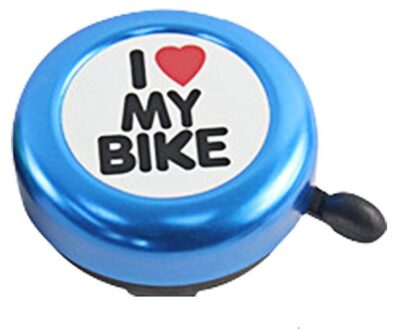 1Pc Fiets Bel Ik Liefde Mijn Fiets Gedrukt Helder Geluid Leuke Fiets Hoorn Alarm Waarschuwing Bell Ring Fiets Accessoire Blauw