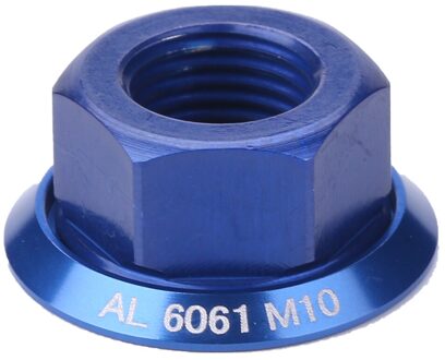 1Pc Fiets Drum Hub Noten M10 Fixed Gear Mtb Road Vouwfiets Schroef Bolt Anti-Slip Textuur Firm mount blauw