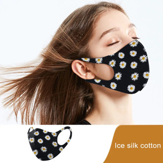 1PC Flower Face Mask Printed Masks Cotton Fabric Adult Protective PM 2.5 Dust Mouth Cover Washable Reusable Mouth Mask Care 2020