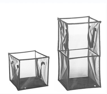 1pc Folding Laundry Basket Square Storage Bag Hamper Collapsible Dirty Clothes Bucket Organizer Mesh Popup Laundry Hamper