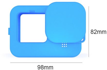 1Pc Frame Siliconen Beschermende Behuizing Case Skin Lens Cover Voor Gopro Hero 9 Zwart Actie Camera Accessoires blauw