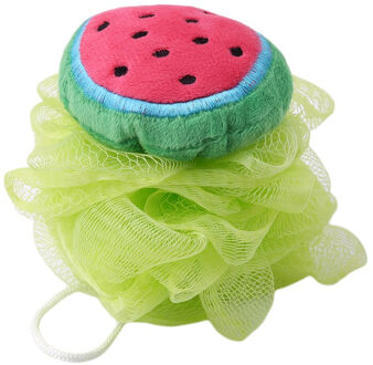 1Pc Fruit Vorm Bad Bal Bloem Mesh Borstels Sponzen Peeling Reinigingsapparatuur Bad Accessoires Voor Body Wisp Droge Borstel appel