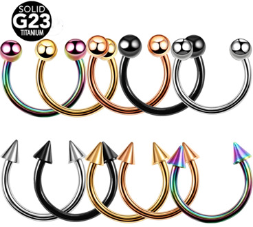 1PC G23 Titanium Ear Piercing Nose Rings Helix Piercings Labret Septum Piercings Nose Lip Eyebrow Ear Piercings CBR Body Jewelry