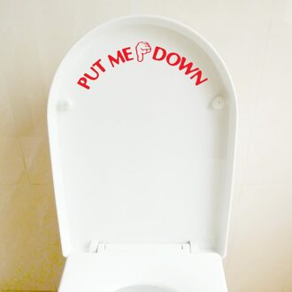 1Pc Gebaar Hand Decal Funny Badkamer Toilet Seat Muursticker Teken Voor Put Me Down Decoratie