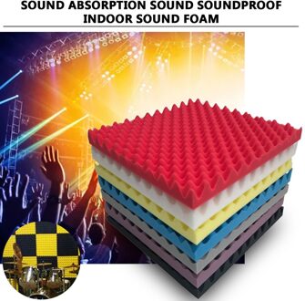1Pc Geluid Absorberende Katoen Akoestisch Schuim Piramide Tegels Voor Studio Geluid Kamer Muziek Geluidsisolatie Foam Kleur Willekeurige