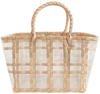 1Pc Geweven Mand Groenten Winkelen Mand Waterdichte Strandtas Handtas