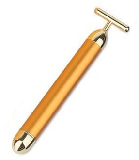 1Pc Gold Trillingen Facial Afslanken Gezicht Schoonheid Bar Pulse Verstevigende Facial Roller Massager Lift Huidverstrakking Rimpel Stok