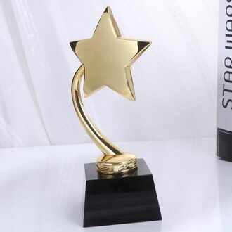 1Pc Golden Star Award Trofee Hars Beloning Prijzen Decor Awards Trofee Met Zwarte Basis Voor Sport Concurrentie games