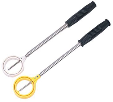 1Pc Golf Ball Pick Up Gereedschap Telescopische Golfbal Retriever Teruggetrokken Golf Pick Up Automatische Vergrendeling Scoop Picker geel