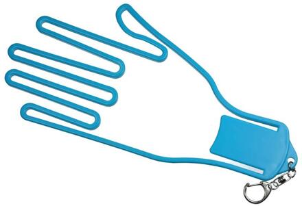 1Pc Golf Handschoen Brancard Met Sleutelhanger Plastic Handschoen Rack Droger Golf Handschoen Hanger Houder Golf Accessoire licht blauw