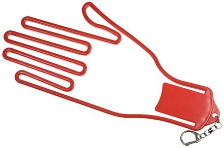 1Pc Golf Handschoen Brancard Met Sleutelhanger Plastic Handschoen Rack Droger Golf Handschoen Hanger Houder Golf Accessoire rood