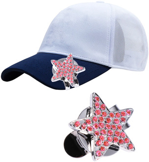 1pc Golf Hat Clip Golf Marker Ball Aiming Marker Professional Rhinestone Creative Marker Golf Cap Clip Golf Training Accessories