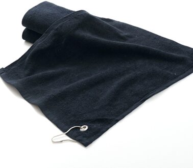 1PC Golf Wandelen Sneldrogend Handdoeken Zachte Zwemmen Handdoeken Golf Handdoeken Bol Handdoeken te Reinigen met Metalen Haken zwart