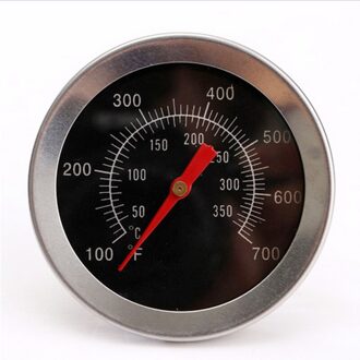1Pc Grill Oven Rvs Bimetaal Thermometer Bbqpizza Bbq Tool Zwarte Achtergrond Voor Keuken Bbq Grill 100-350 (℃)