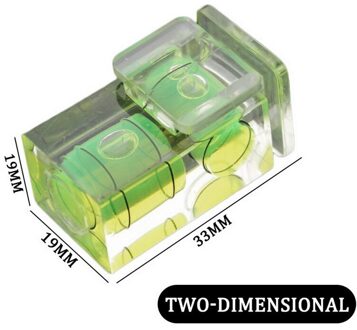 1Pc Groen Een/Twee/Drie-Dimensionale Waterpas Voor Camera Niveau Adapter Voor Camera 'S Meten insturments Tool 2-19x19x33mm