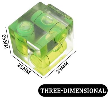 1Pc Groen Een/Twee/Drie-Dimensionale Waterpas Voor Camera Niveau Adapter Voor Camera 'S Meten insturments Tool 3-29x25x25mm