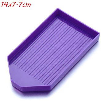 1Pc Grote Capaciteit Diamant Schilderij Lade Plastic Kralen Platen Diamant Schilderen Boor Plaat Kruissteek Borduurwerk Accessoires 1stk paars