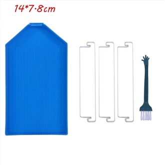 1Pc Grote Capaciteit Diamant Schilderij Lade Plastic Kralen Platen Diamant Schilderen Boor Plaat Kruissteek Borduurwerk Accessoires blauw