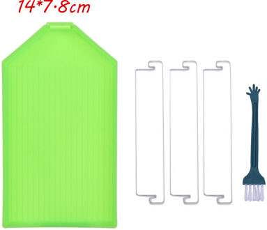 1Pc Grote Capaciteit Diamant Schilderij Lade Plastic Kralen Platen Diamant Schilderen Boor Plaat Kruissteek Borduurwerk Accessoires groen