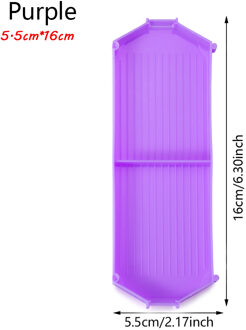1Pc Grote Capaciteit Diamant Schilderij Lade Plastic Kralen Platen Diamant Schilderen Boor Plaat Kruissteek Borduurwerk Accessoires Style3-paars