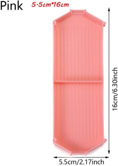 1Pc Grote Capaciteit Diamant Schilderij Lade Plastic Kralen Platen Diamant Schilderen Boor Plaat Kruissteek Borduurwerk Accessoires Style3-roze