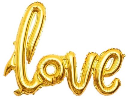 1Pc Grote Folie Ballon Siamese Letters Liefde Speelgoed Ballonnen Verjaardagsfeestje Decoratie Kids Jaar Kerst Bruiloft Valentijn Goud