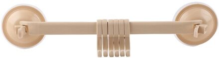 1Pc Haak Opknoping Planken Handdoekenrek Verstelbare Badkamer Accessoires Keuken Dubbele Zuignap Opbergrek YZ52-bruin