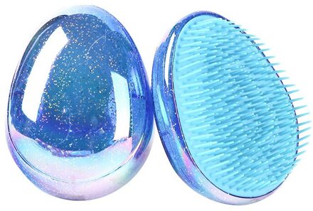 1Pc Haar Borstel Kam Hoofd Body Hoofdhuid Massage Borstel Kam Shampoo Haar Wassen Kam Douche Borstel Bad Spa Afslanken massage Borstel blauw