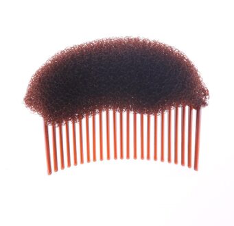 1Pc Hair Styler Volume Bouffant Bijenkorf Shaper Roller Bumpits Bump Schuim Op Clear Comb Xmas Accessoires bruin