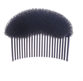 1Pc Hair Styler Volume Bouffant Bijenkorf Shaper Roller Bumpits Bump Schuim Op Clear Comb Xmas Accessoires zwart